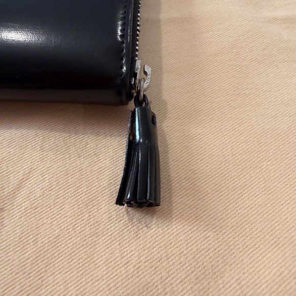 Anya Hindmarch London Black Leather Zip Around Wallet 7.5” Continental Designer main image 11